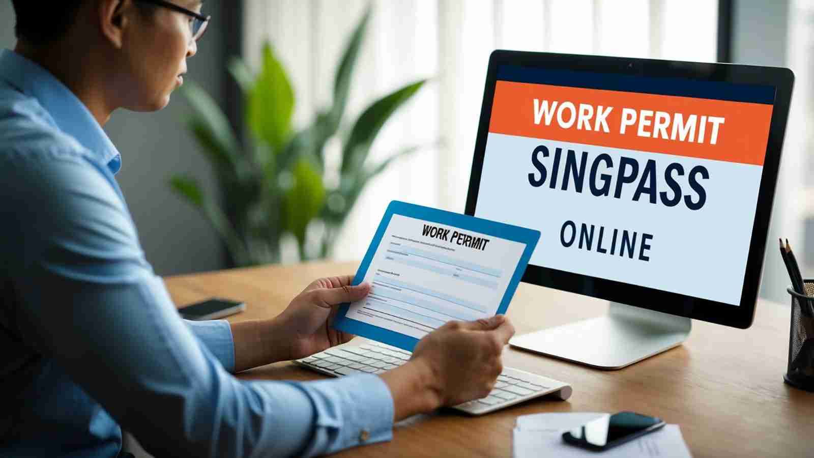 can work permit holder apply for singpass